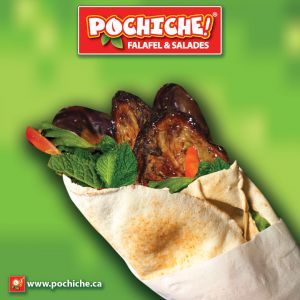Wrap Grilled Eggplant Pochiche
